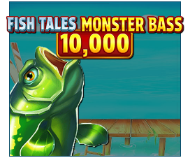 Capture d'écran du jeu à sous Fish Tales Monster Bass disponible sur Tropezia Palace.